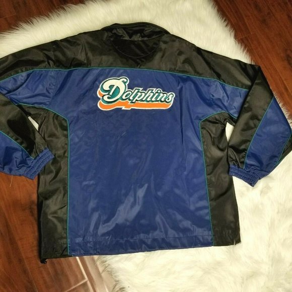 NFL Other - NFL Jacket Miami Dolphins Futbol Rain  Waterproof Blue Zipper sz M